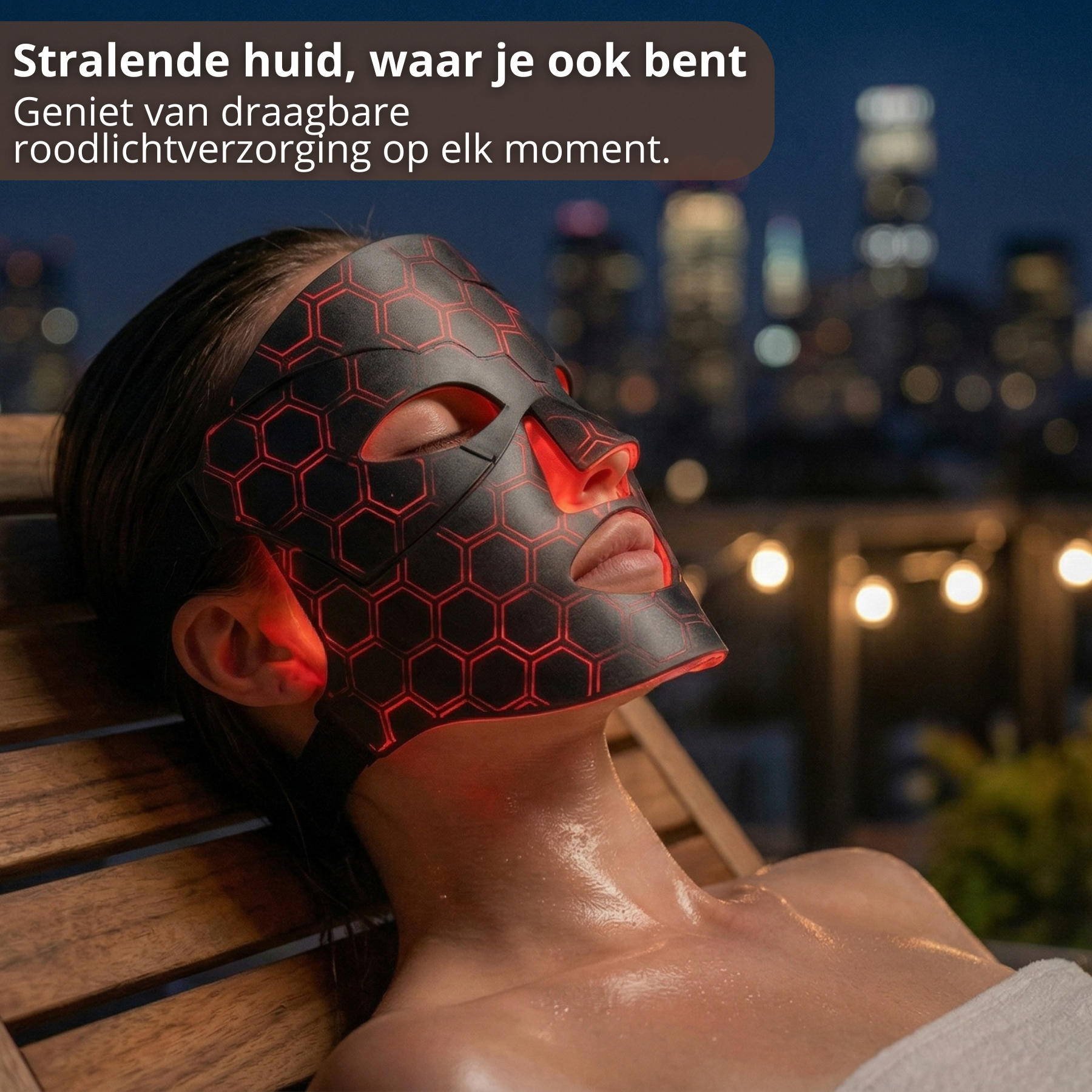 LED rood lichttherapie siliconen gezichtsmasker