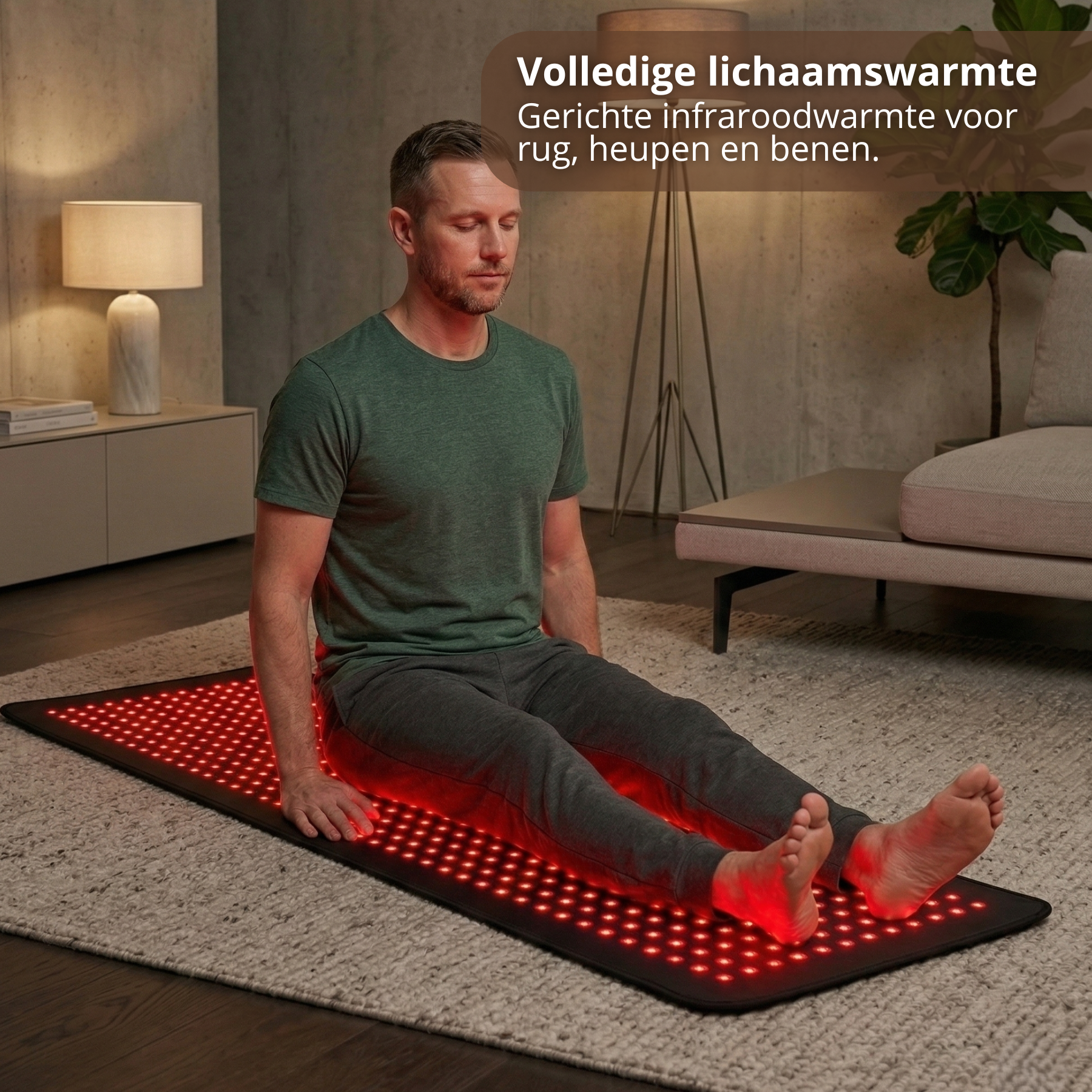 Full body infrarood mat met gerichte warmte voor rug, heupen en benen – roodlicht therapie mat voor thuisgebruik