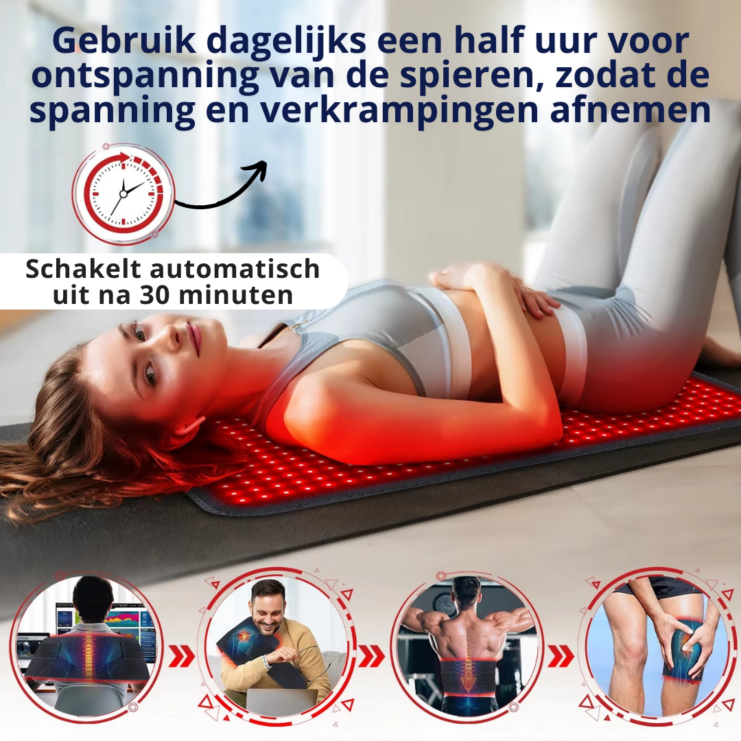 Professionele InfraRood Therapie Mat - 40x20cm - Herstel en Ontspanning