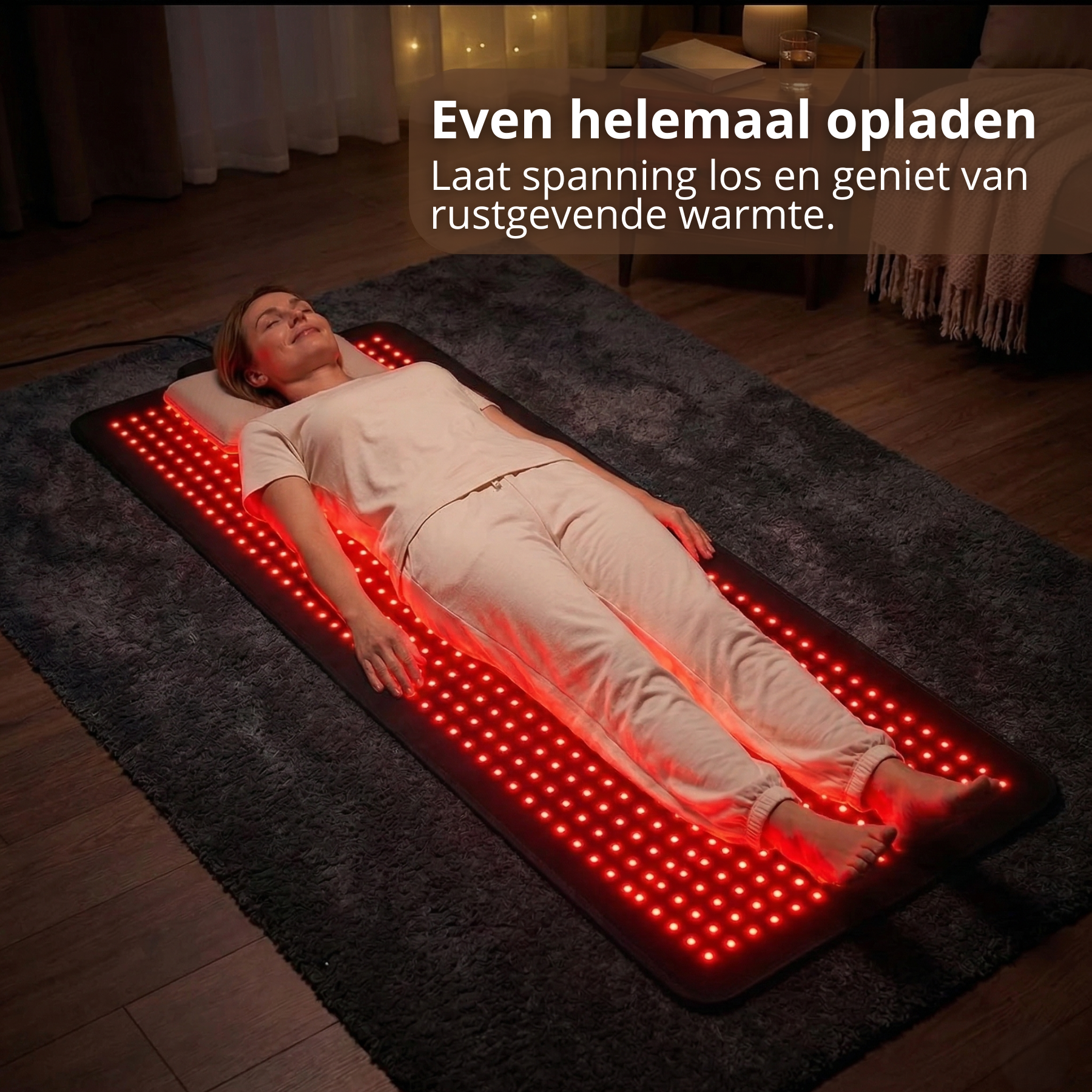 Roodlicht therapie mat voor volledige ontspanning en opladen – infrarood ligmat voor thuisgebruik