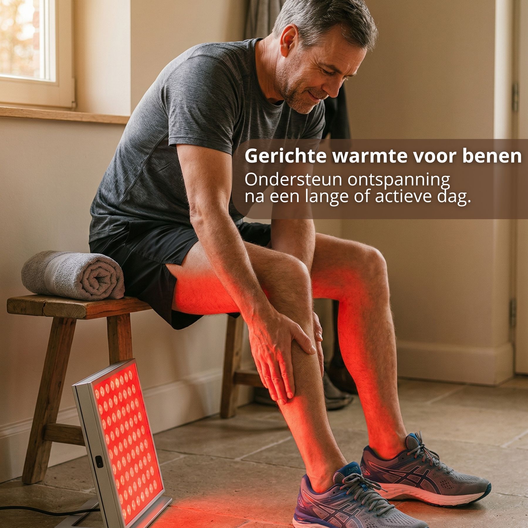 Infrarood therapie paneel voor benen en knieën – warmtetherapie na sport of lange dag