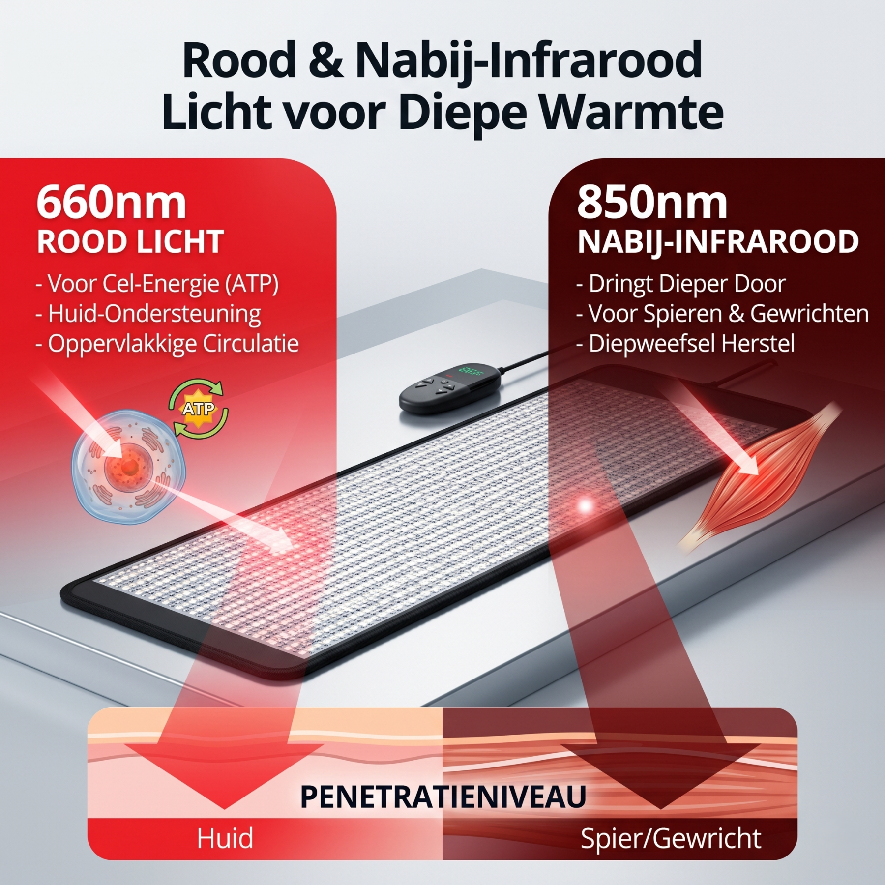 InfraRood Behandeling Mat - 180x60cm