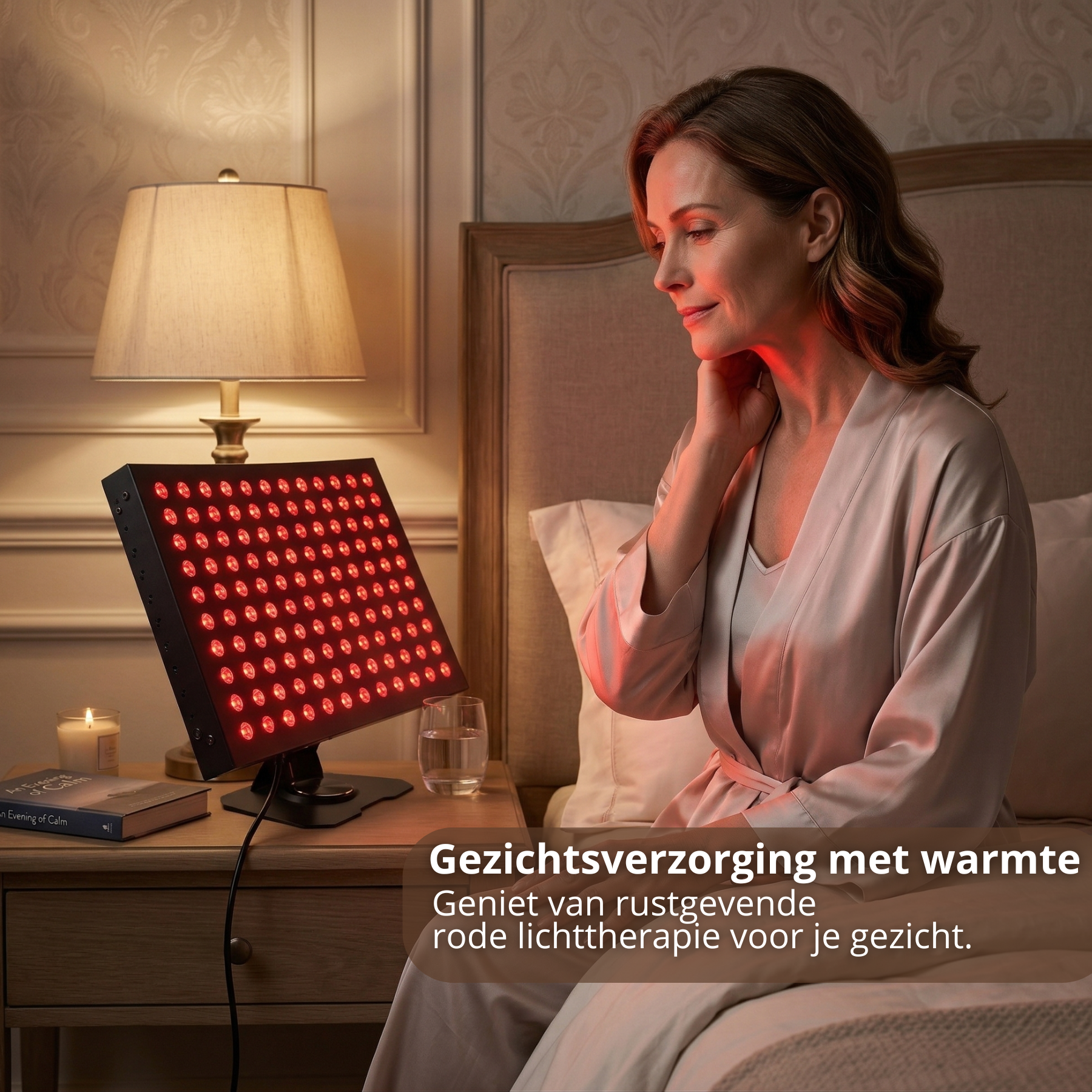 Draagbare infrarood gezichtslamp voor roodlichttherapie – portable red light therapy voor gezicht en huidverzorging thuis