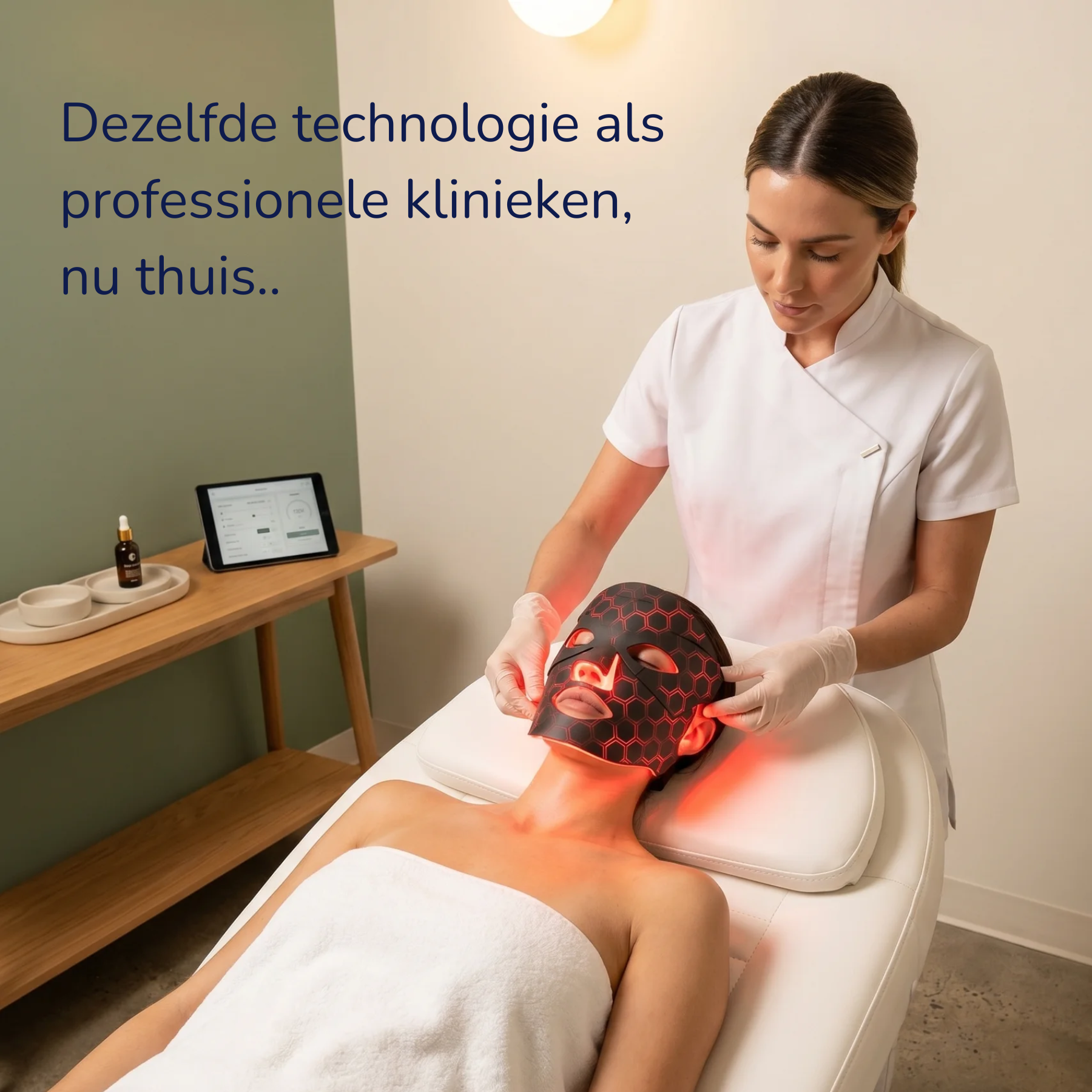 LED rood lichttherapie siliconen gezichtsmasker