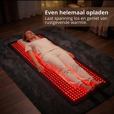 Roodlicht therapie mat voor volledige ontspanning en opladen – infrarood ligmat voor thuisgebruik