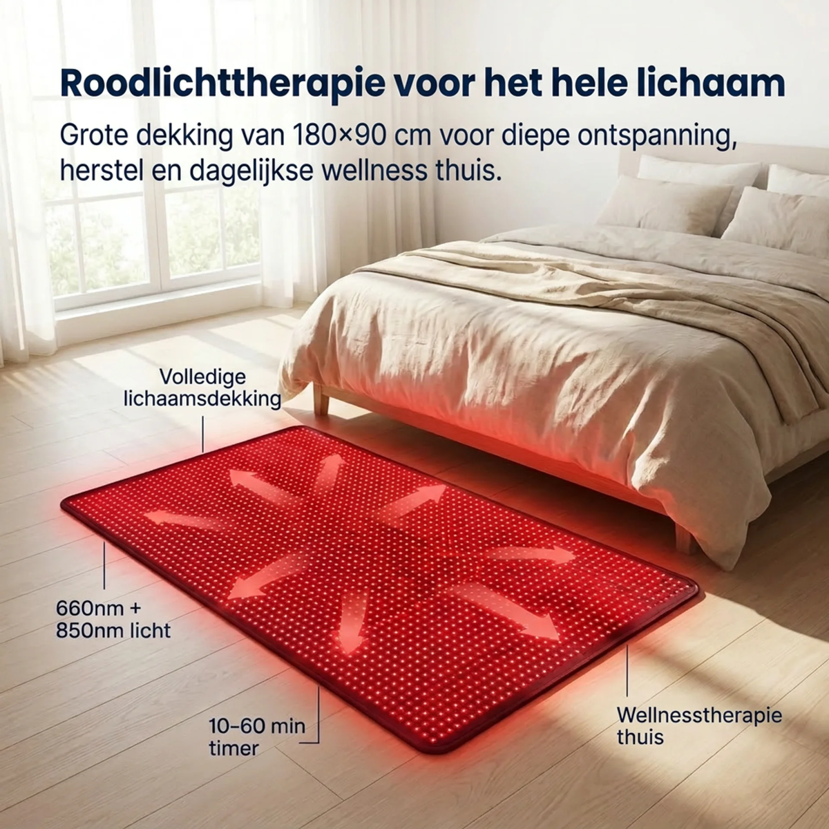 Professionele InfraRood Therapie Mat - 180x90cm - Herstel en Ontspanning