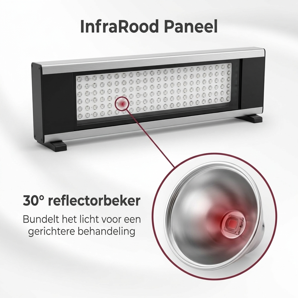 Gerichte infraroodtherapie voor rug, schouders, benen en andere gevoelige zones.