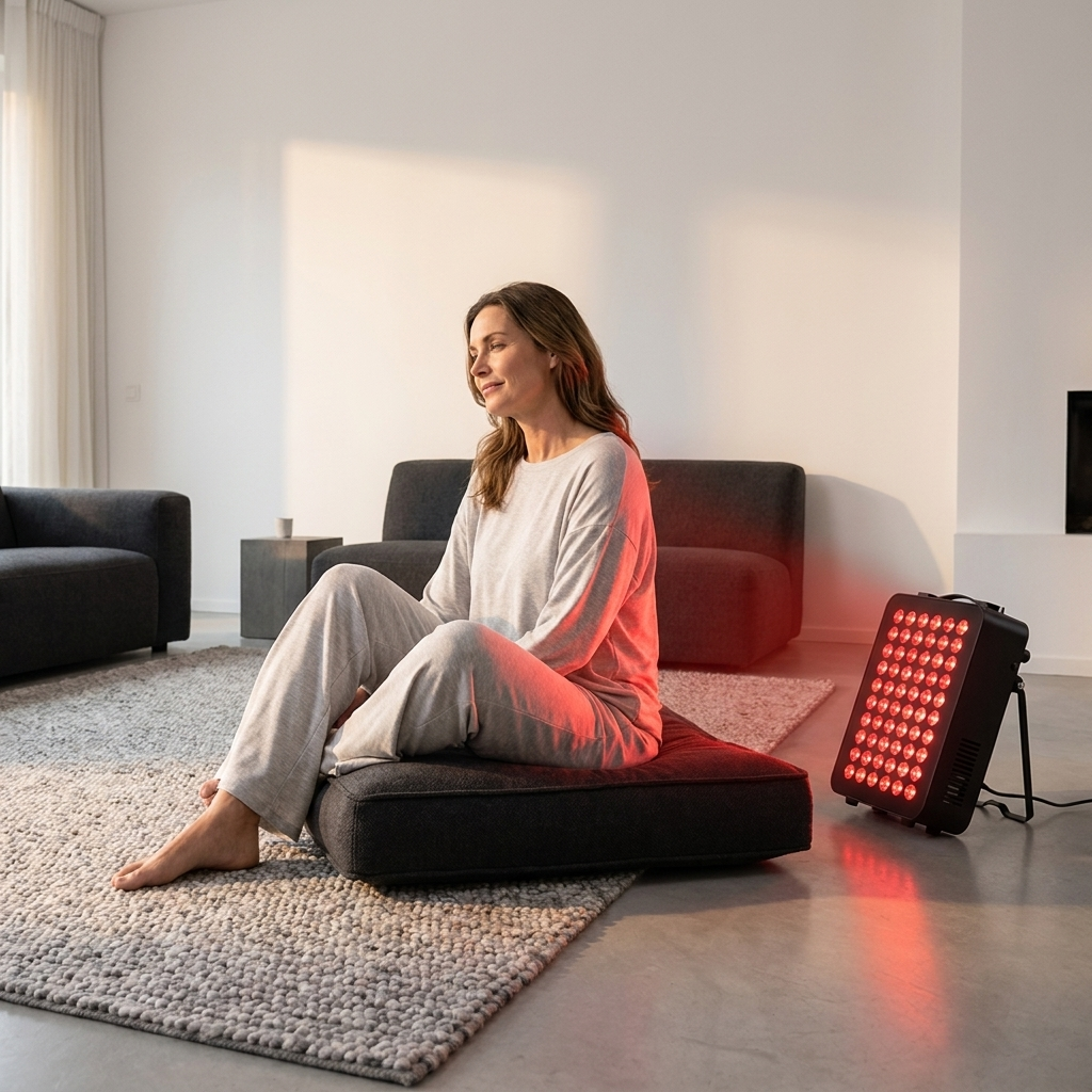 Compact roodlichtpaneel met premium ontwerp voor dagelijks gebruik thuis.