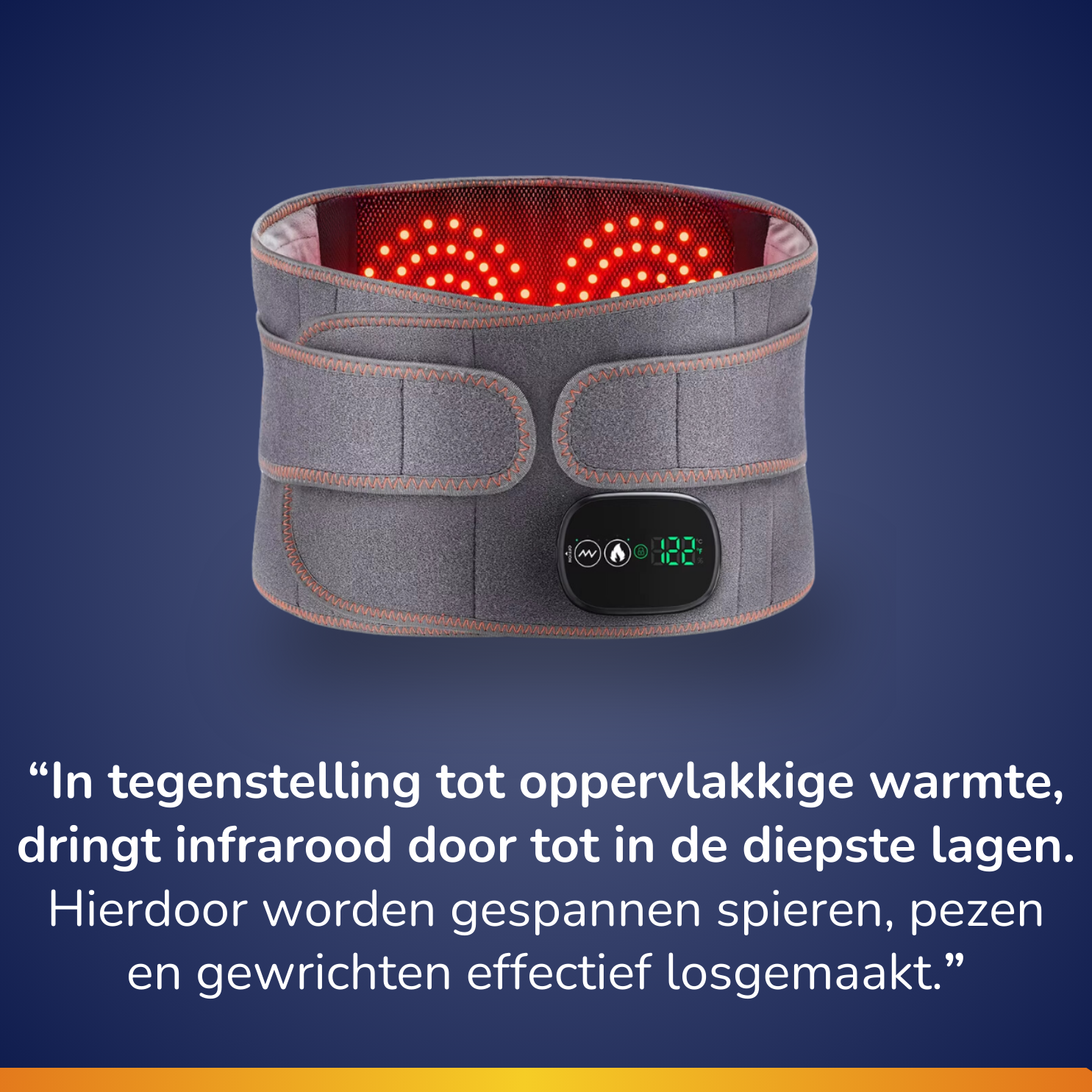 infrarood onderrug brace met touchscreen scherm massage rug diepe warmte roodlicht